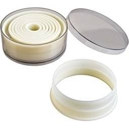 Ibili Komplet okroglih rezalnikov za piškote iz najlona - 9 kosov -