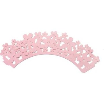 Ibili Okrasni ovratnik za skodelice - roza -