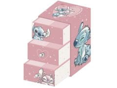 Arditex Otroška komoda s predali Lilo &amp; Stitch - roza, 9,5×7×15 cm (WD17516)