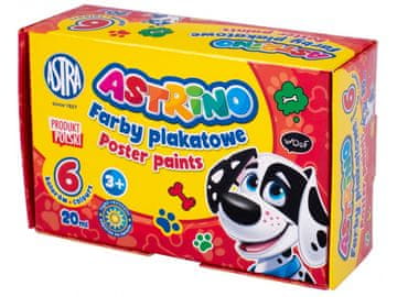 Astra Šolske tempera barve v skodelici Astrino, 6x20ml, 301221001