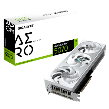 Gigabyte GeForce RTX 5070 AERO OC 12G grafična kartica, 12GB GDDR7 (GV-N5070AERO OC-12GD)