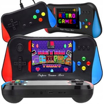 Dexxer Dvojna prenosna aku. 1200mAh igralna konzola X99 + 500 iger USB 3,5″