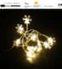  LED božična razsvetljava toplo bela 1m 10 snežink 2xAA IP20 NATALE-14 
