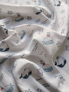 PREM Potiskana plenica iz blaga Sea Cotton, 70/70 cm