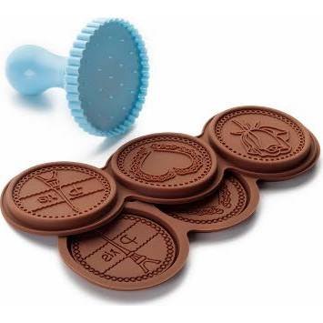 Ibili Komplet - modelčki za čokolado + žig -