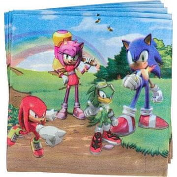 Papirnati prtički 33x33cm 10 kosov Sonic the Hedgehog - Cakesicq