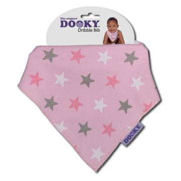 Dooky Bib Dribble Bib Pink Star