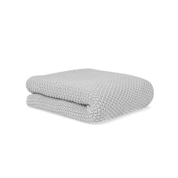 Otroška pletena odeja iz organskega bombaža 70x90cm siva