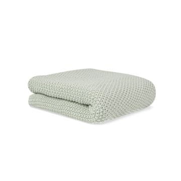 Otroška pletena odeja iz organskega bombaža 70x90cm Mint