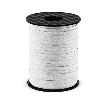 Lenta srebrna bleščica 5mm/225m - PartyDeco