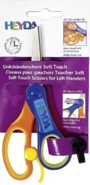 HEYDA Otroške škarje okrogle z vzmetjo za levičarje