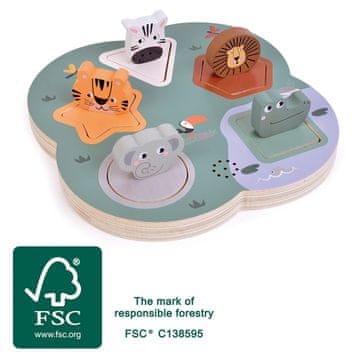 Small foot 3D sestavljanka z majhnim stopalom z živalskimi zvoki Safari