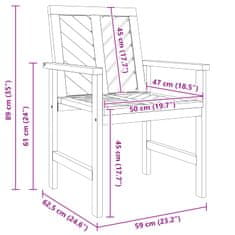 Vidaxl Jedilni stol 6 pcs Naravna 62,5 x 59 x 89 cm