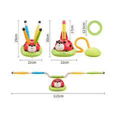 Smania  3-v-1 rotacijska igrača v obliki pikapolonice BuggySpin | Večnamenska otroška igrača | Družinska družabna igra