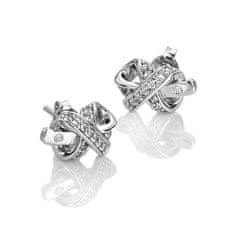 Hot Diamonds Srebrni uhani z diamantom in topazom Aurora DE858