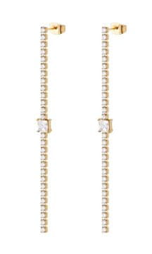 Liu.Jo Pozlačeni viseči uhani s kristali LJ3035