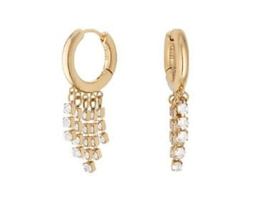 Liu.Jo Pozlačeni viseči uhani s kristali LJ2993