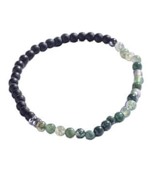 Marc Malone Moška zapestnica iz perlic z mahovim agatom MCGB5107