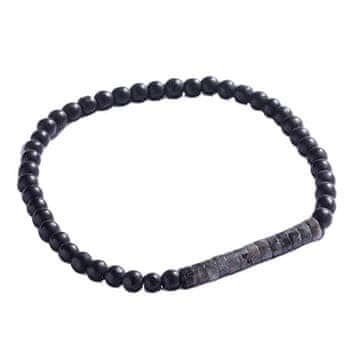 Marc Malone Moška zapestnica z biseri in larvikitom MCGB5105