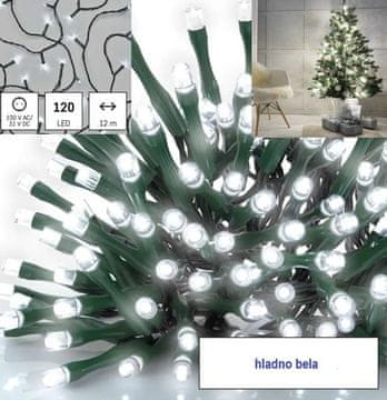 Emos LED svetlobna veriga hladno bela 12m IP44