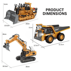 Smania Električni gradbeni stroj na daljinsko upravljanje (bager) PowerCrew | RC bager | Daljinsko voden bager