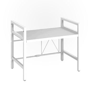 Smania Raztegljiv kuhinjski regal MagicRack - bela | Kuhinjski organizator | Regal za mikrovalovno pečico