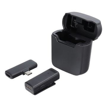 MG S11 brezžični lavalier mikrofon USB-C + polnilno ohišje, črna