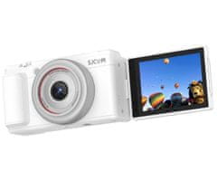 SJCAM ZV200 digitalni fotoaparat, 5K Ultra HD+, 80MP, 16x digitalni ZOOM, AUTO fokus, 9 PRESET načinov, +dodatki, bel