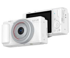 SJCAM ZV200 digitalni fotoaparat, 5K Ultra HD+, 80MP, 16x digitalni ZOOM, AUTO fokus, 9 PRESET načinov, +dodatki, bel