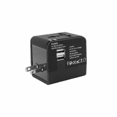 S-box univerzalni potovalni adapter TA-23 za ZDA, britanijo, avstralijo, kitajsko... + 2xUSB