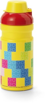 Steklenička za pitje LEGO Brick - rdeča/rumena