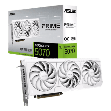 ASUS Prime GeForce RTX 5070 White OC grafična kartica, 12GB GDDR7 (90YV0M19-M0NA00)