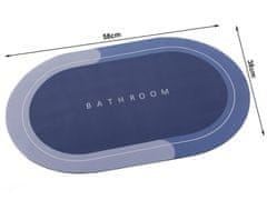 CoZy Hitro sušeča kopalniška preproga - modro/siva