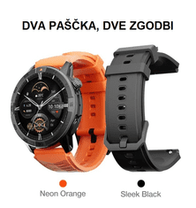 AGM Legion Pro športna pametna ura GPS, 5ATM, IP67, MIL-STD-810H - črna