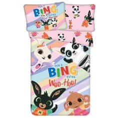 Bing BING Otroška bombažna posteljnina za deklice, z zadrgo, 100% BOMBAŽ 100x135+40x60 cm OEKO-TEX