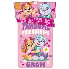 Paw Patrol Paw Patrol Dekliška DVOSTRANSKA otroška posteljnina z zadrgo, 100 % bombaž 100x135cm+40x60cm OEKO-TEX