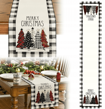 Korbi Praznični namizni tekač za božično večerjo – elegantna dekoracija 185 cm