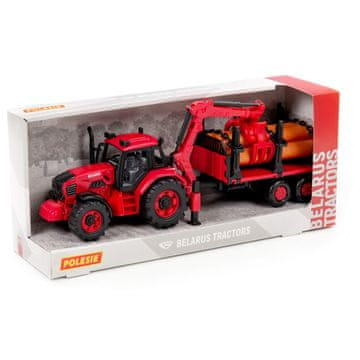 Denis Traktor Belarus i prikolica za drva