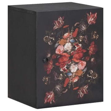 Vidaxl Viseča omarica večbarvno 38 x 33,5 x 48 cm Masiven les manga