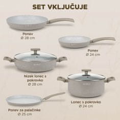 Rosmarino 7-delni set posode Sandy (23421)