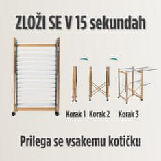 Vitapur stojalo za sušenje perila, zložljivo (21273)