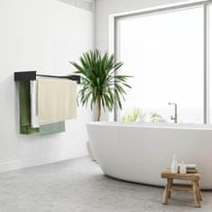 Vitapur HouseCare stensko stojalo za perilo, črno (23167)