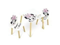 Arditex Otroška lesena miza + 2 stola MINNIE MOUSE, WD13678