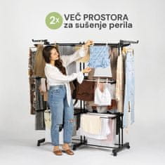 Vitapur VertyDry Duo pokončno stojalo za sušenje perila (23220)
