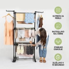 Vitapur VertyDry Duo pokončno stojalo za sušenje perila (23220)