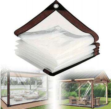 Korbi VODOTESNA TERASNA PREGRINJA – PROZORNA FOLIJA 3×3 m, ZAŠČITA PRED VREMENSKIMI VPLIVI