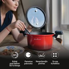 Rosmarino FreshCooker lonec za kuhanje pod tlakom, 6,2 L – 28 cm
