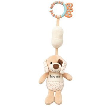 Izobraževalna igrača iz pliša s sponko Baby Mix pes rjave barve