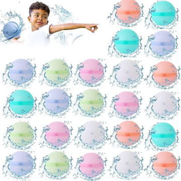 shumee Vodni baloni Sunshine Smile, 24 vodnih bomb za večkratno uporabo