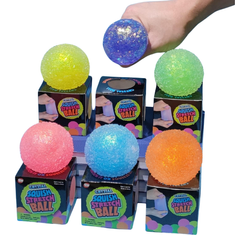 Nikcorp Komplet 6 gnetljivih protistresnih žogic za stiskanje, rehabilitacijo in umirjanje, 6 cm, različne barve